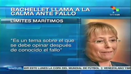 Esperemos con tranquilidad el fallo de La Haya: Michelle Bachelet