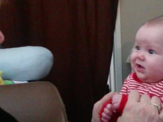 Baby Girl Tries Singing With Grandma!