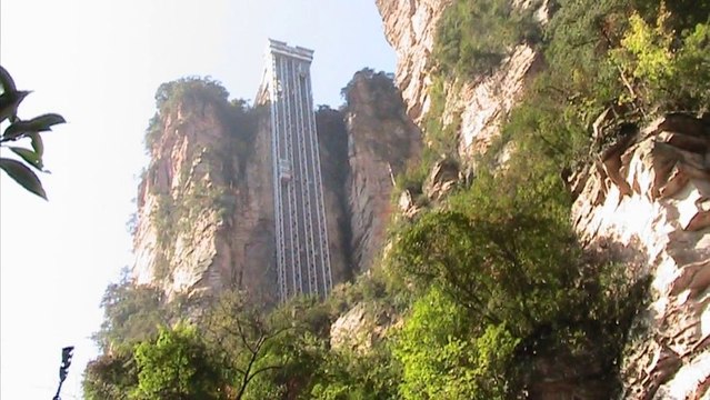 Amazingly High Mountainside Bailong Sightseeing Elevator, Tian Zhi Shan - YuanJiaJie, China Holidays