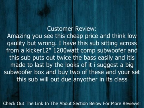 Pyle PLBW124 12-Inch 1,200-Watt DVC Subwoofer Review