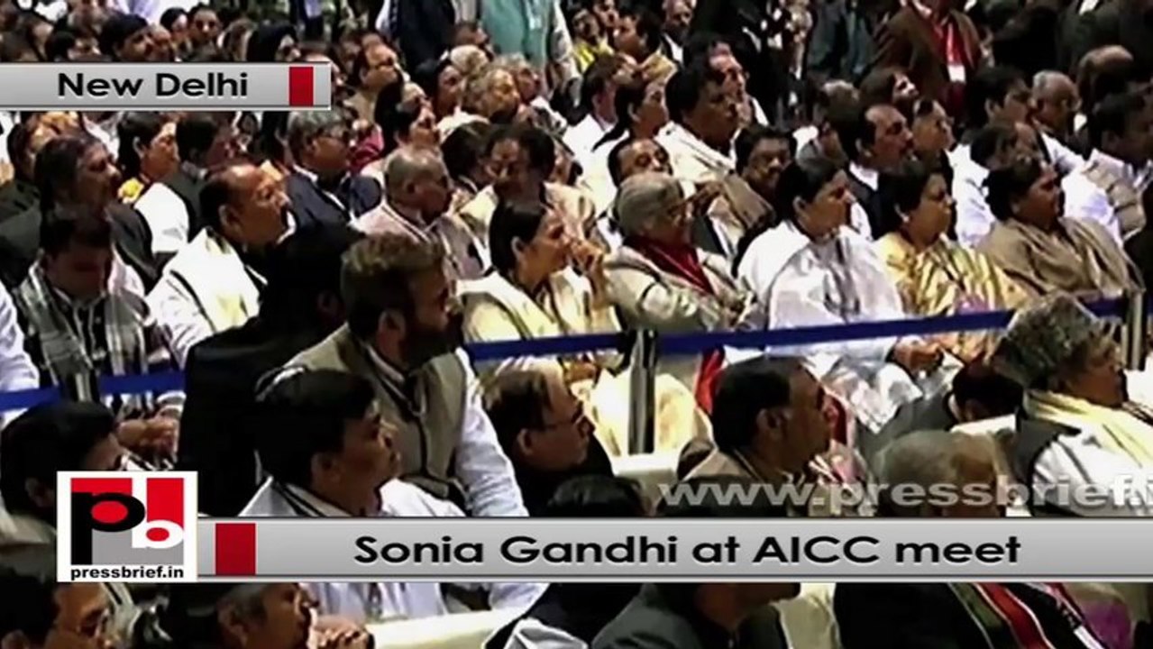Sonia Gandhi at AICC Session: The best tool to fight such discrimination is education