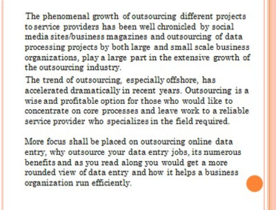 Bpo Data Entry Outsourcing Services