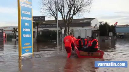 Évacuation sur la zone industrielle de la Palud de Fréjus