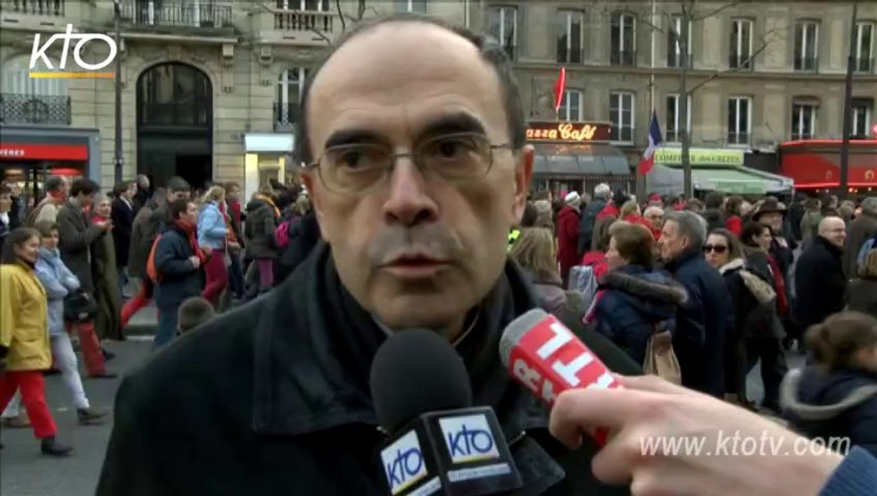 Le cardinal Barbarin à la Marche pour la Vie
