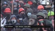 Protesters clash with police at large Ukraine rally