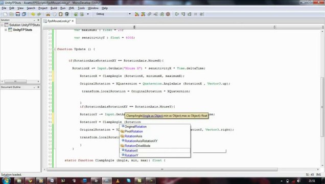 003- HyperShadeTutorials - Unity 3D FPS -Mouselook Script (Java Script) Part 3 of 5