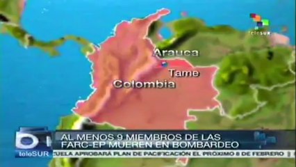 Télécharger la video: Mueren unos 9 miembros de FARC-EP durante bombardeo en Arauca