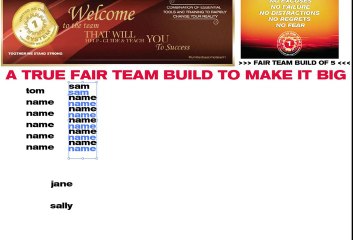 UNITED AS ONE TEAM FAIR TEAM BUILD OF 5 - Money Making Site