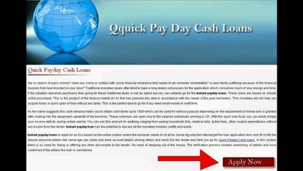quick payday cash loans