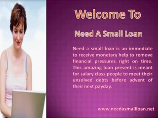 Quick Simple Money In Small Loans