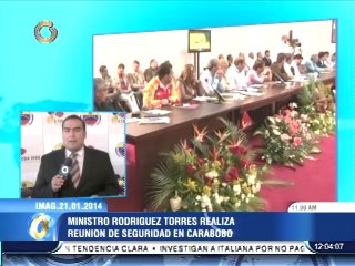 Rodríguez Torres se reúne con autoridades de Carabobo para reforzar la seguridad