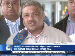 Ratifican impugnación en alcaldía de Lagunillas del Zulia ganada por la MUD