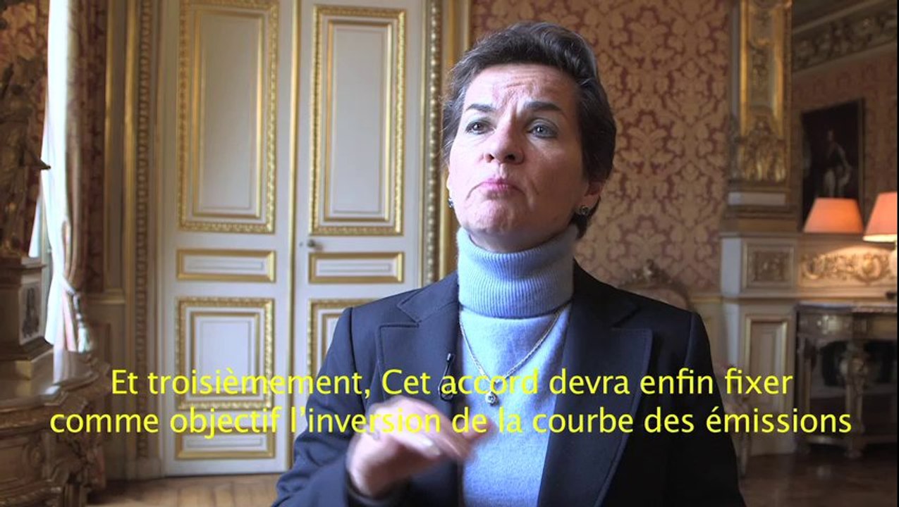 Itw de C. Figueres, secrétaire exécutive de la convention-cadre de l'ONU sur le climat (7/1/2014)