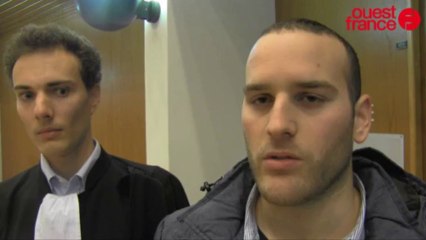 Supporter PSG condamne a Rennes bras leve