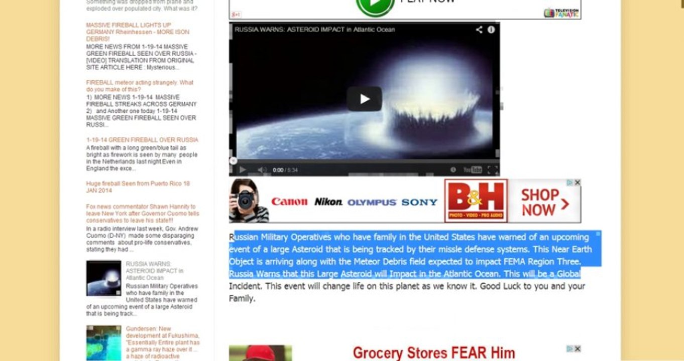 POTENTIAL ASTEROID IMPACT IMMINENT