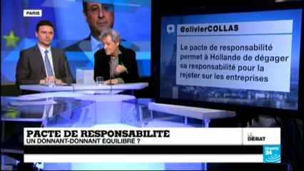 Le débat de France 24 - Pacte de responsabilité : un donnant-donnant équilibré ? (Partie 1)