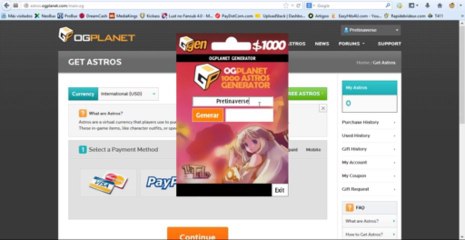 OGPlanet 1000 Astros Generator