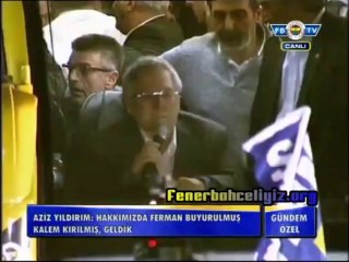 Aziz Yıldırım: Fenerbahçe son kaledir teslim olmaz!