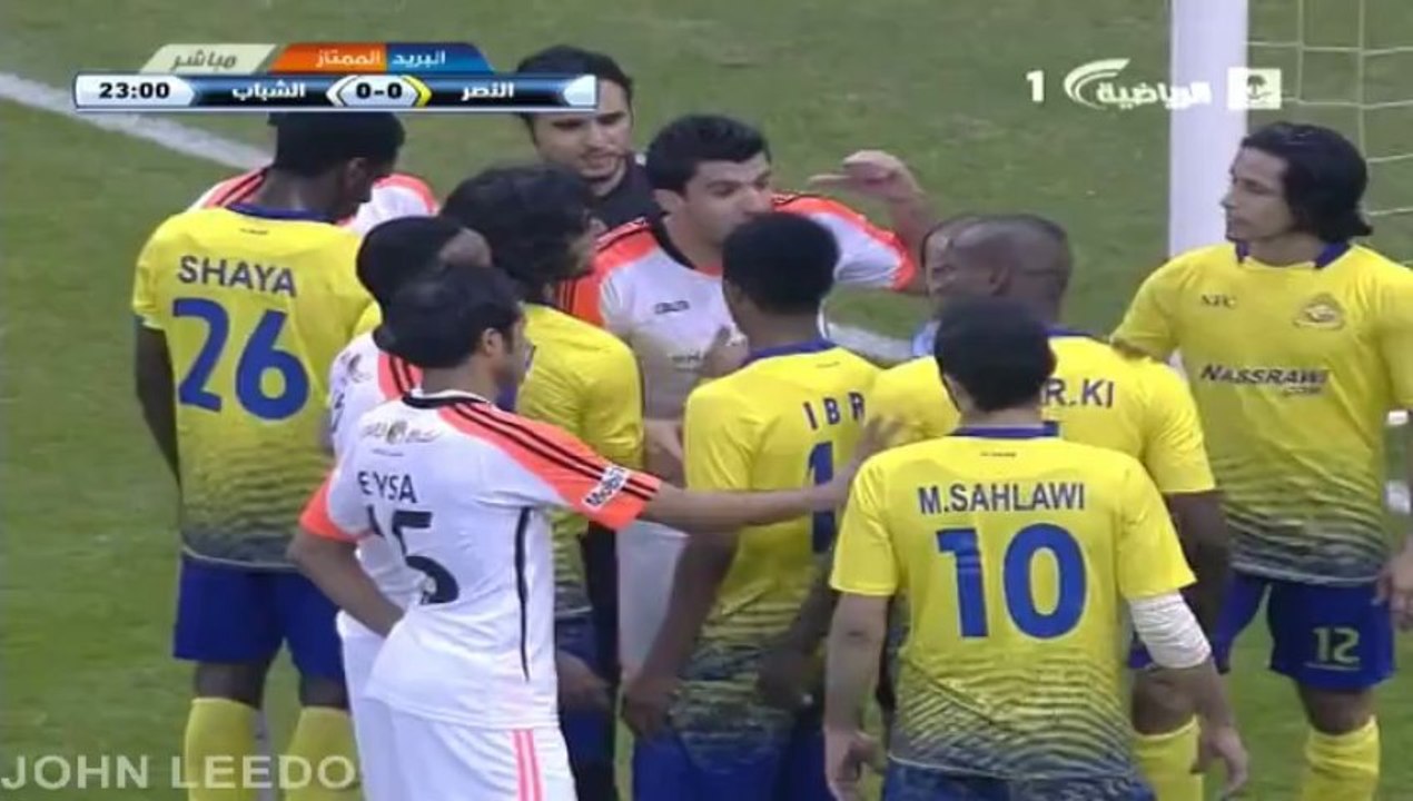 الشوط الأول #النصر_الشباب #كأس ولي العهد 2013-2014 دور الأربعة