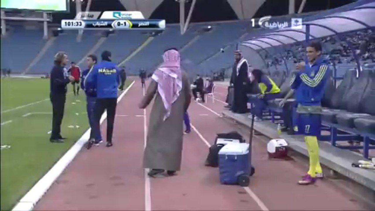 هدف النصر الاول من حسن الراهب في الشباب - النصر 1-0 الشباب - كأس ولي العهد دور ال4 - 21/01/2014 HD