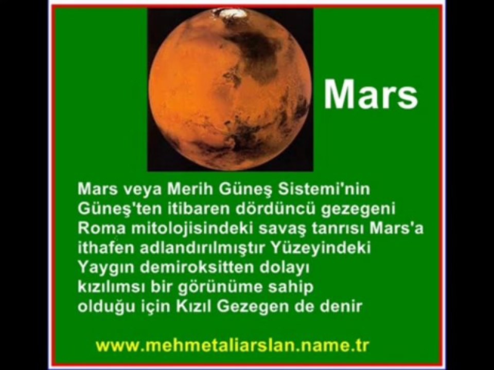 Uzay Bilim Haberleri / space News @ Mehmet Ali Arslan Videos / Gezegen İsimleri