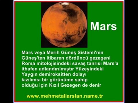 Uzay Haberleri - Gezegen isimleri @ Mehmetali Arslan Yayınları