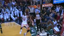 Celtics at Heat - January 21, 2014 - Birdman reverse putback dunk