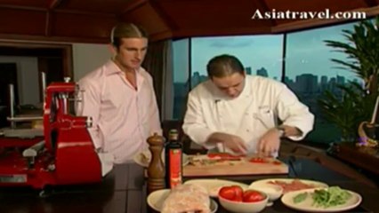 Cooking with Lucas - Ham, Cheese & Tomato Sandwich by Asiatravel.com