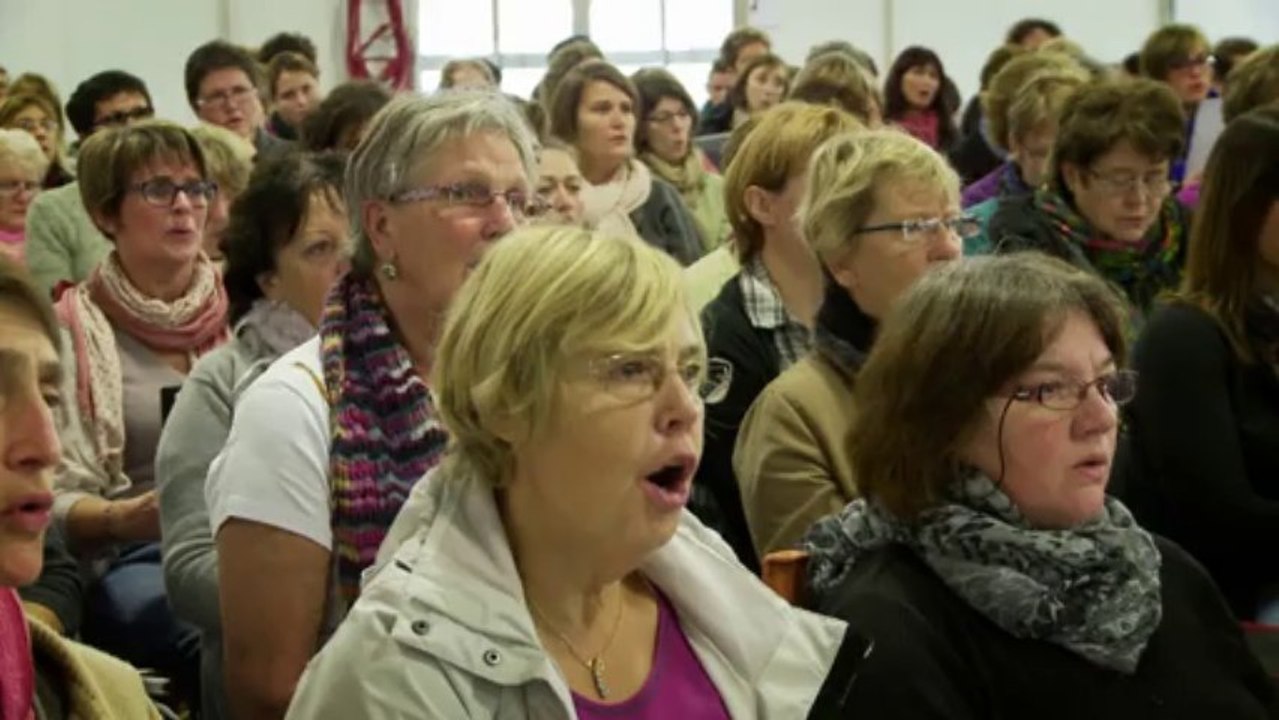 Les 2000 Choristes en répétition pour le concert 2013