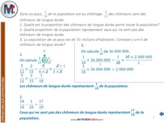 Exercice: Problème avec des fractions
