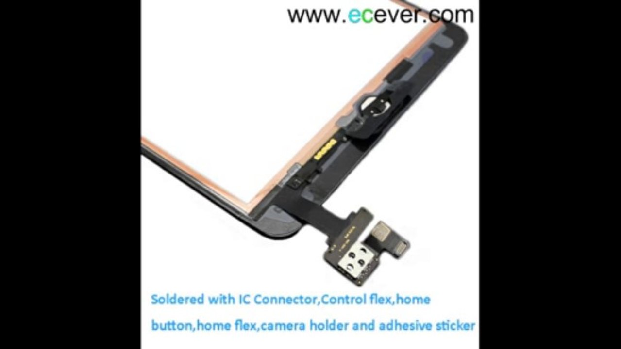iPad Mini Digitizer Touch Screen Assembly with IC Home Flex--www.ecever.com