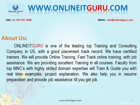ONLINEITGURU Offers Online & Corporate OBIEE 10g, 11g Trainings with 12+years Real Time Expert,100% Live Projects in USA,UK, Canada Australia, India, Singapore