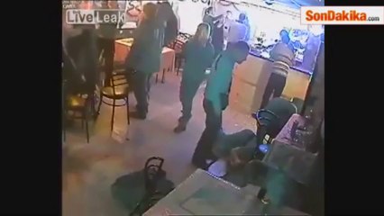 Kafeye Saldırıp Terör Estiren Grup Güvenlik Kamerasında