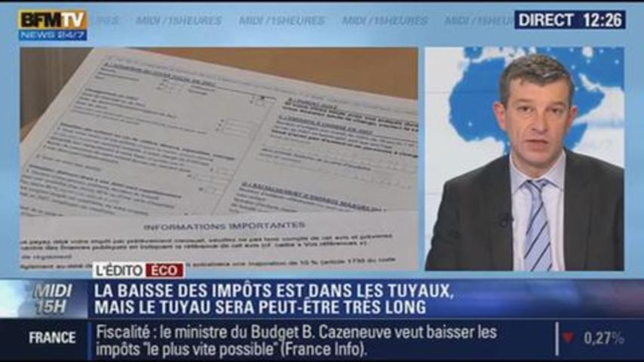 L'Édito éco de Nicolas Doze: Baisse des impôts: Quels sont les options ? - 22/01