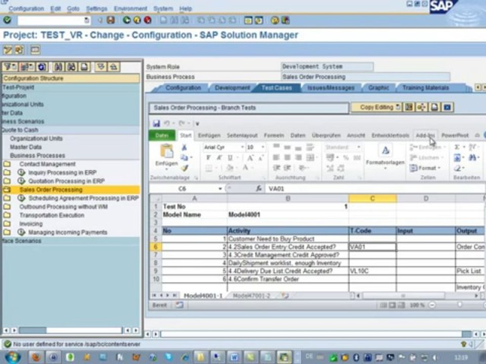 Model-based testing using process models for integration and regression testing of ERP solutions