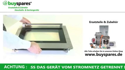 Glas einer Backofentür ausbauen