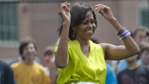 Michelle Obama moves and grooves her way to 50