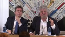 Italian politician Beppe Grillo defends his views in Rome