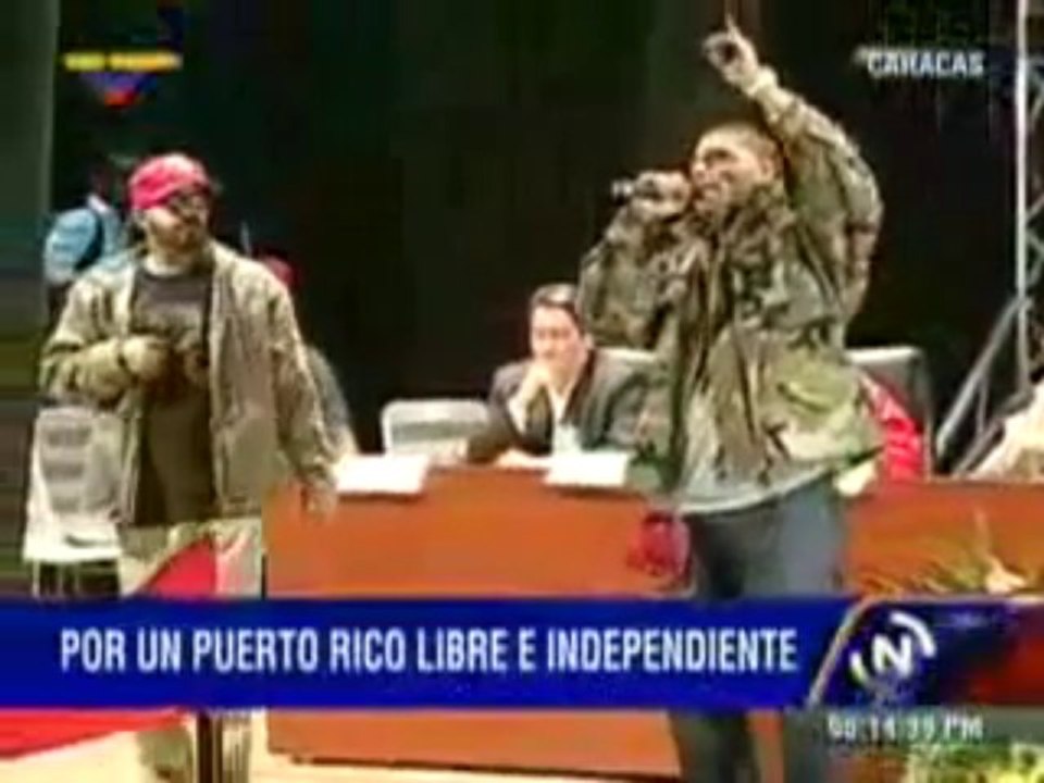 Intifada en el foro en Caracas Por un Puerto Rico Libre