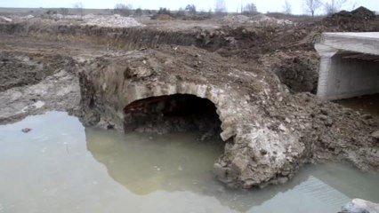 Sinop'ta Yol Çalışmasında Bulunan Tarihi Köprü