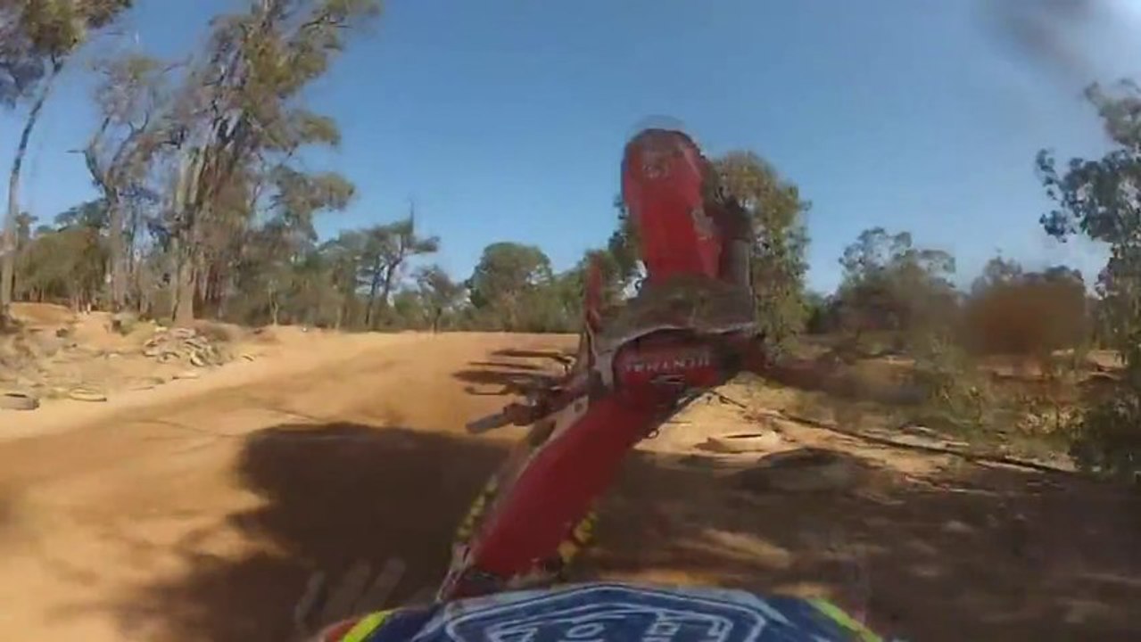 Big Motocross CRASH - Rider Bails On A Dirt Jump!