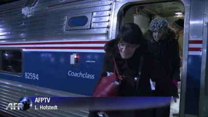 Snow finds its way into NY-DC train during heavy storm