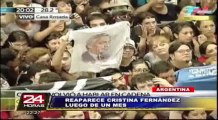 Argentina: Cristina Fernández reaparece luego de más de 30 días