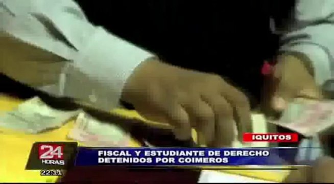 Iquitos: fiscal antidrogas y estudiante fueron atrapados recibiendo coima