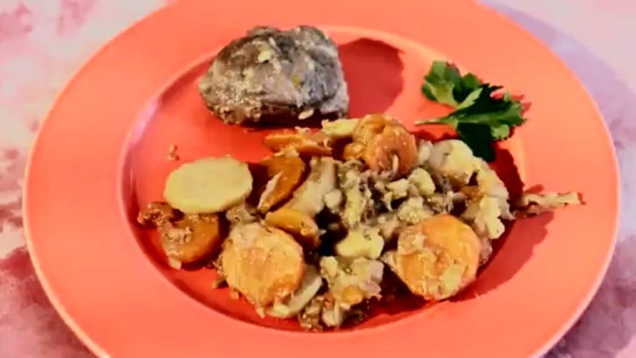 Recette de la joue de porc hydromel aux légumes en moins de 2 minutes