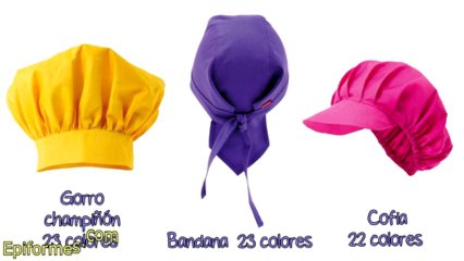 Vestuario de hostelería personalizada, cientos de combinaciones
