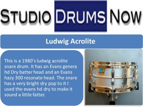 Studio Drums Now Drum tracks
