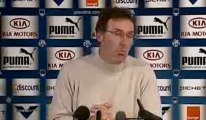 Conférence après Bordeaux-Auxerre avec Blanc, Fernandez, Chalmé et Trémoulinas.