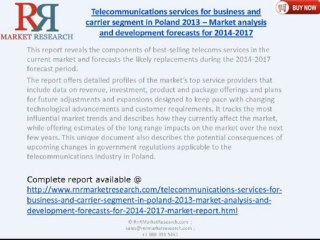 Telecommunications Services Industry for Business And Carrier Segment in Poland 2017