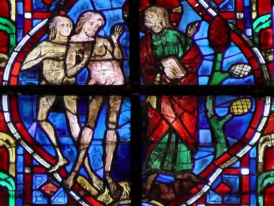 Genèse ch 2 et 3 - vitraux de la cathédrale de Tours